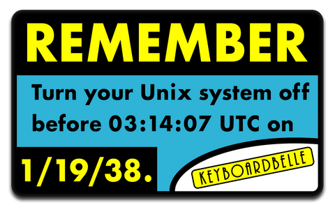 Unix Y2K38 Sticker